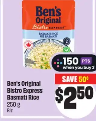Chalo FreshCo Ben's Original Bistro Express Basmati Rice 250 g offer