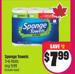 Chalo FreshCo Sponge Towels 3 = 6 Rolls offer