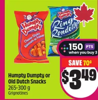 Chalo FreshCo Humpty Dumpty or Old Dutch Snacks 265-300 g offer
