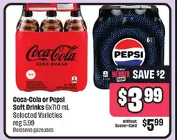 Chalo FreshCo Coca-Cola or Pepsi Soft Drinks 6x710 mL Selected Varieties offer
