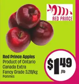 Chalo FreshCo Red Prince Apples Product of Ontario Canada Extra Fancy Grade 3.28/kg offer