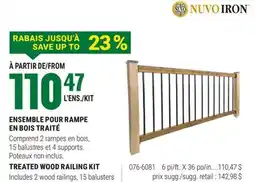 BMR ENSEMBLE POUR RAMPE EN BOIS TRAITÉ offer