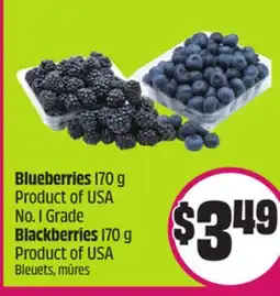 Chalo FreshCo Blueberries 170 g Product of USA No. 1 Grade Blackberries 170 g Product of USA offer