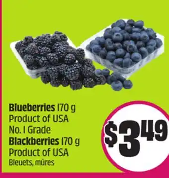 Chalo FreshCo Blueberries 170 g Product of USA No. 1 Grade Blackberries 170 g Product of USA offer