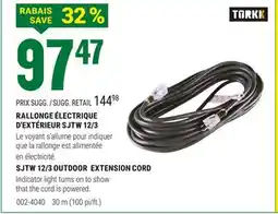 BMR RALLONGE ÉLECTRIQUE D'EXTÉRIEUR SJTW 12/3 offer