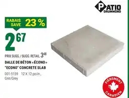 BMR DALLE DE BÉTON  ÉCONO  offer