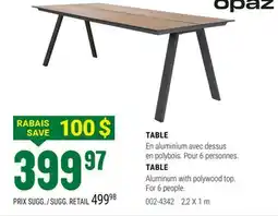 BMR TABLE offer