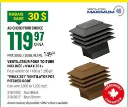 BMR VENTILATEUR POUR TOITURE INCLINÉE  VWAX 301  offer