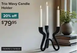 Linen Chest Trio Wavy Candle Holder offer