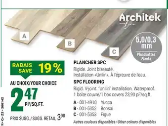 BMR PLANCHER SPC offer