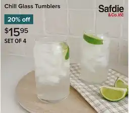 Linen Chest SET 4 Chill Glass Tumblers offer