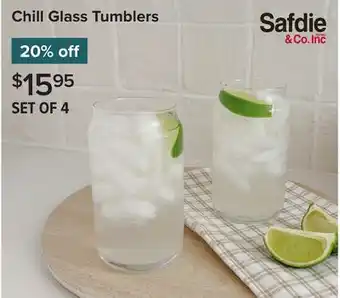 Linen Chest SET 4 Chill Glass Tumblers offer