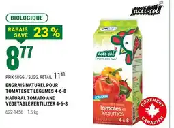 BMR ENGRAIS NATUREL POUR TOMATES ET LÉGUMES 4-6-8 offer