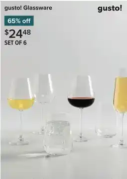 Linen Chest gusto! Glassware offer