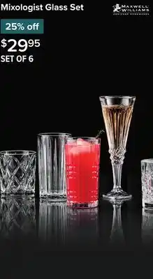 Linen Chest Mixologist Glass Set offer