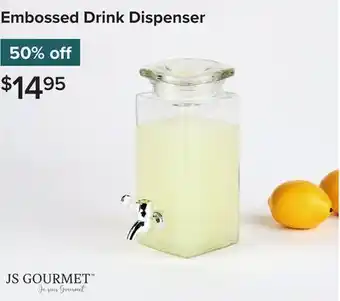 Linen Chest Embossed Drink Dispenser offer