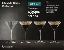 Linen Chest Spiegelau Lifestyle Glass Collection offer
