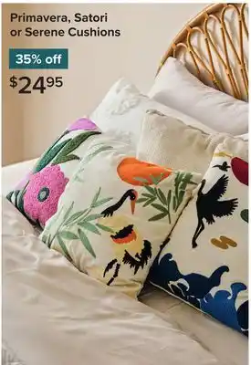 Linen Chest Primavera, Satori or Serene Cushions offer