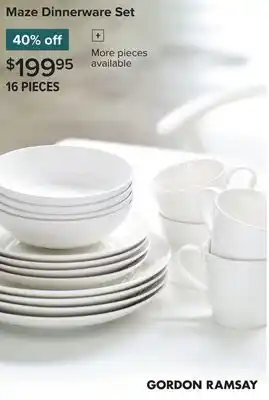 Linen Chest Maze Dinnerware Set offer