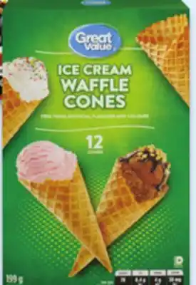 Walmart Great Value Ice Cream Waffle Bowls or Cones offer