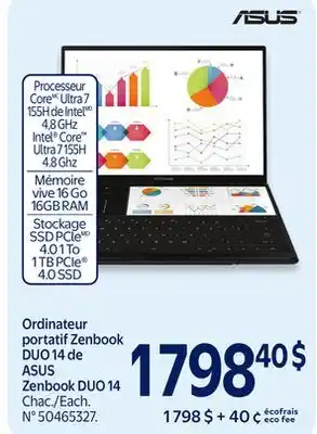Walmart ASUS Zenbook DUO 14 offer