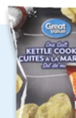 Walmart Great Value Kettle Cooked or Spicy Smoky BBQ Chips offer