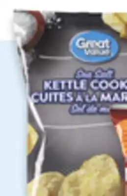 Walmart Great Value Kettle Cooked or Spicy Smoky BBQ Chips offer