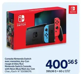 Walmart Nintendo Switch Console with Neon Blue/Red Joy-Con offer