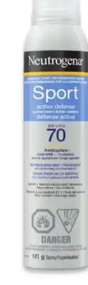 Walmart Neutrogena Oil-Free Spray 141 g Sunscreen SPF70 offer