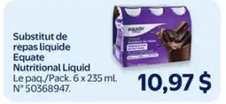Walmart Equate Nutritional Liquid offer