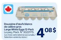 Walmart Large White Eggs 12-Pack offer