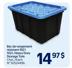 Walmart 102 L Heavy Duty Storage Tote offer