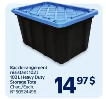 Walmart 102 L Heavy Duty Storage Tote offer