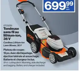 Patrick Morin Cordless Lithium-Ion Lawn Mower, 36 V offer