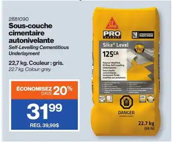 Patrick Morin Self-Levelling Cementitious Underlayment offer