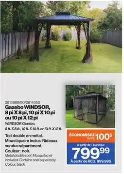 Patrick Morin WINDSOR Gazebo, 8 ft. X 8 ft., 10 ft. X 10 ft. or 10 ft. X 12 ft offer