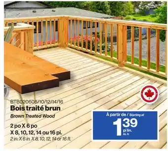 Patrick Morin Brown Treated Wood offer