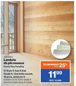 Patrick Morin Knotty Pine Panelling offer