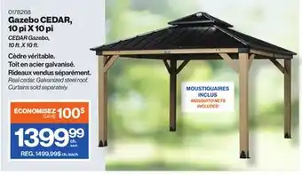 Patrick Morin CEDAR Gazebo, 10 ft. X 10 ft offer