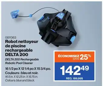 Patrick Morin DELTA 200 Rechargeable Robotic Pool Cleaner offer