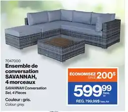Patrick Morin SAVANNAH Conversation Set, 4 Pieces offer