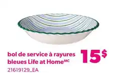 Provigo BOL DE SERVICE À RAYURES BLEUES LIFE AT HOME offer