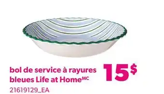 Provigo BOL DE SERVICE À RAYURES BLEUES LIFE AT HOME offer