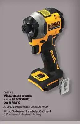 Patrick Morin ATOMIC Cordless Impact Driver, 20 V MAX offer