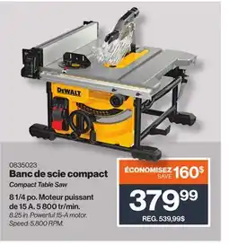 Patrick Morin Compact Table Saw offer