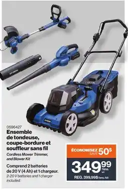 Patrick Morin Cordless Mower Trimmer, and Blower Kit offer