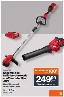 Patrick Morin Grass Trimmer and Leaf Blower Kit, 40 V offer