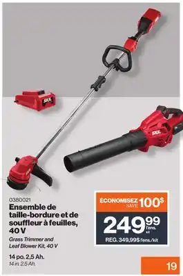 Patrick Morin Grass Trimmer and Leaf Blower Kit, 40 V offer