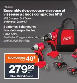 Patrick Morin M18 Compact Drill Driver and Impact Driver Kit offer