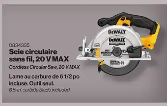 Patrick Morin Cordless Circular Saw, 20 V MAX offer
